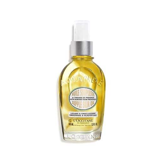 L'Occitane Almond Supple Skin Oil 3.3 Fl. Oz.: Improve Appearance of Stretch Marks, Soften Skin, Velvety, Firmer-Looking Skin, Irresistible Aroma