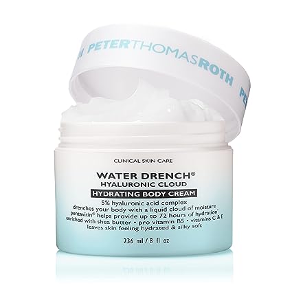 Peter Thomas Roth Water Drench Hyaluronic Cloud Hydrating Body Cream | Hyaluronic Acid Body Moisturizer For Dry Skin, Up to 72 Hours of Hydration