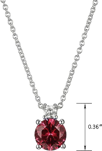 1/15 CT TW Lab Grown Diamond Pendant Necklace with Cable Chain in Platinum Over Sterling Silver, 18"+ 2" Extender