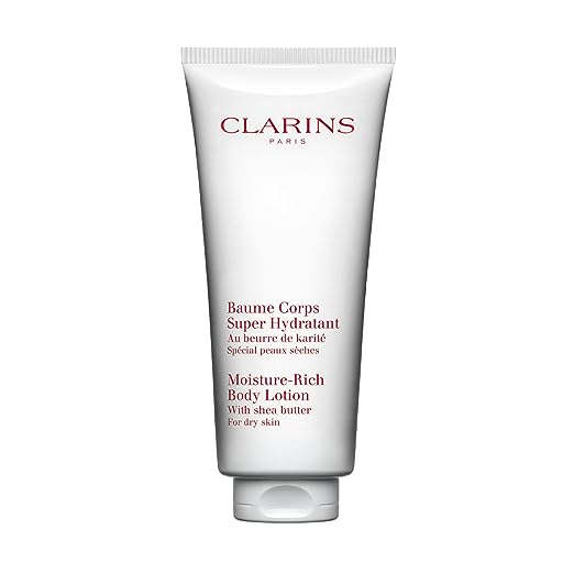 Clarins Moisture-Rich Body Lotion | Intensely Hydrates | Nourishes, Softens and Smoothes | Non-Greasy and Fast Absorbing | 88% Natural Ingredients | Body Cream With Shea Butter | For Dry Skin Types