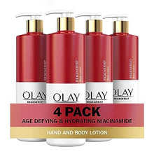 Load image into Gallery viewer, Olay Body Lotion for Women, Age Defying &amp; Hydrating Dry Skin with Niacinamide 17 fl oz (Pack of 4)
