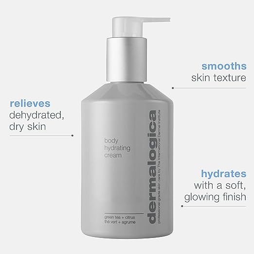 Dermalogica Body Hydrating Cream (10 Fl Oz) Body Lotion with Green Tea and Lemon Oil - Gently Tones and Hydrates Skin To Relieve Dryness