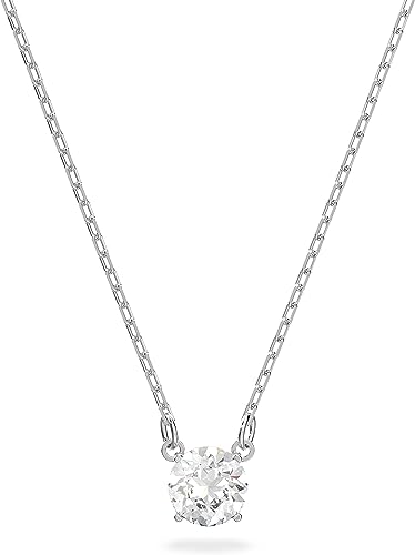 Swarovski Attract Necklace, Earring, and Bracelet Crystal Jewelry Collection, Rhodium Tone Finish