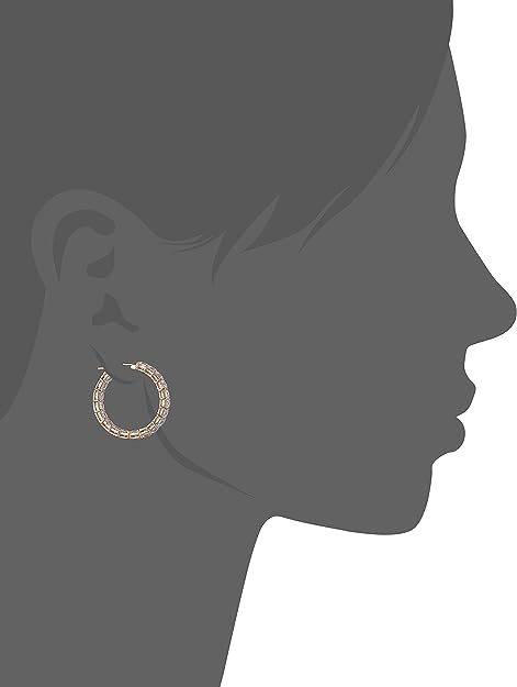 Sterling Silver Princess-Cut Infinite Elements Zirconia Hoop Earrings