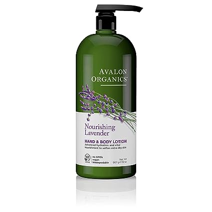 Avalon Organics Hand & Body Lotion, Nourishing Lavender, 32 Oz