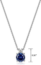 Load image into Gallery viewer, 1/15 CT TW Lab Grown Diamond Pendant Necklace with Cable Chain in Platinum Over Sterling Silver, 18&quot;+ 2&quot; Extender
