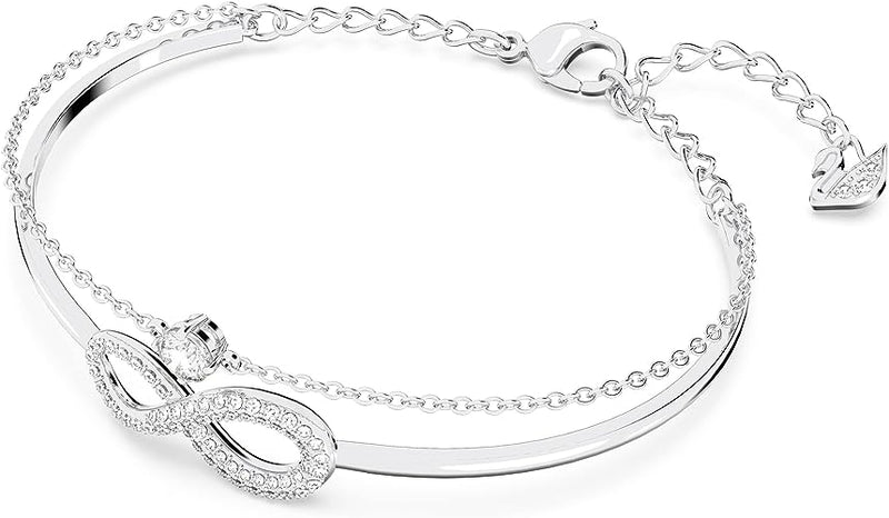 SWAROVSKI Infinity Twist Jewelry Collection, Bracelets & Necklaces, Rhodium & Rose Gold Tone Finish, Clear Crystals
