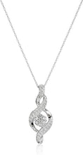 Load image into Gallery viewer, 10K Diamond Twist Pendant Necklace (1/4 cttw)
