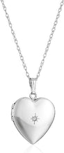 Load image into Gallery viewer, 14k Yellow Gold Heart Locket Necklace with Diamond-Accent
