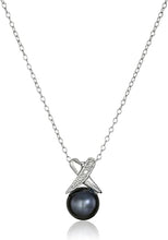Load image into Gallery viewer, Sterling Silver Illusion 9-10mm Cultured Freshwater Pearl Pendant Necklace, 18&quot;

