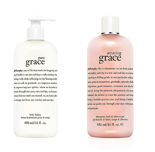 philosophy amazing grace Shower Gel (16 Fl. Oz.) & Body Emulsion (16 Fl. Oz.) Duo