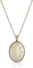 Load image into Gallery viewer, Oval Hand Engraved Locket Necklace, 18&quot;
