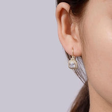 Load image into Gallery viewer, Sterling Silver Infinite Elements Zirconia Asscher-Cut Antique Drop Earrings
