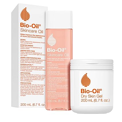 Bio-Oil Skincare Oil Body Oil with Bio-Oil Dry Skin Gel, Full Body Skin Moisturizer