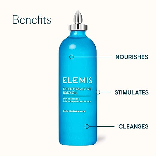ELEMIS Cellutox Active Body Oil | Lightweight, Scented Anti-Cellulite Oil Deeply Nourishes, Detoxifies, and Stimulates the Body and Mind | 100 mL , 3.3 Fl Oz (Pack of 1)