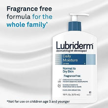 Load image into Gallery viewer, Lubriderm Daily Moisture Hydrating Unscented Body Lotion Fragrance-Free Lotion, 24 fl. oz
