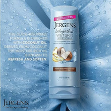 Load image into Gallery viewer, Jergens Wet Skin Body Moisturizer with Restoring Argan Oil, 10 Ounces, 4X Healthier Looking Skin, Fast-Absorbing, Non-Greasy, Dermatologist Tested (Pack of 4)
