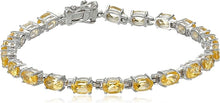 Load image into Gallery viewer, 925 Sterling Silver Tennis Bracelet for Women with 6 x 4mm Oval Cut Birthstones
