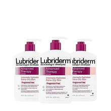 Load image into Gallery viewer, Lubriderm Advanced Therapy Fragrance-Free Moisturizing Lotion with Vitamins E and Pro-Vitamin B5, Intense Hydration for Extra Dry Skin, Non-Greasy Formula, Pack of Three, 3 x 16 fl. oz
