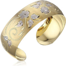 Load image into Gallery viewer, 14k Yellow Gold-Filled Hand Engraved Cuff Bracelet
