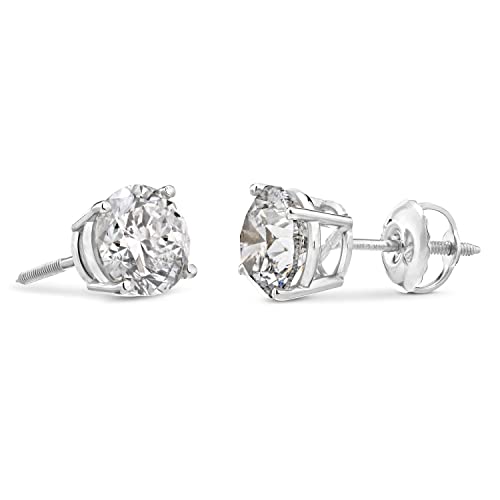 14k White Gold Diamond Round-Cut Stud Earrings (1/4cttw, J-K Color, I2-I3 Clarity)