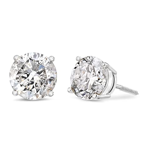 14k White Gold Diamond Round-Cut Stud Earrings (1/4cttw, J-K Color, I2-I3 Clarity)