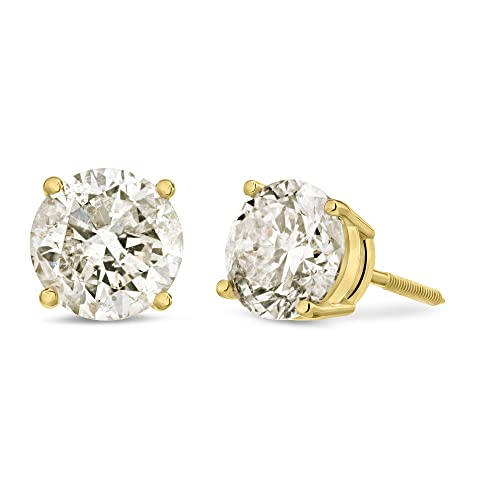 14k White Gold Diamond Round-Cut Stud Earrings (1/4cttw, J-K Color, I2-I3 Clarity)