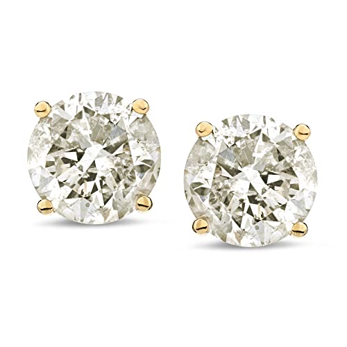 14k White Gold Diamond Round-Cut Stud Earrings (1/4cttw, J-K Color, I2-I3 Clarity)